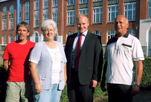 Der Vorstand: (v.l.) Martin Gabriel, Brigitte Reich, Daniel Wingender, Peter Mosch (Foto: Bürgerverein Krefeld Süd)
